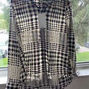 all over print peplum shirt